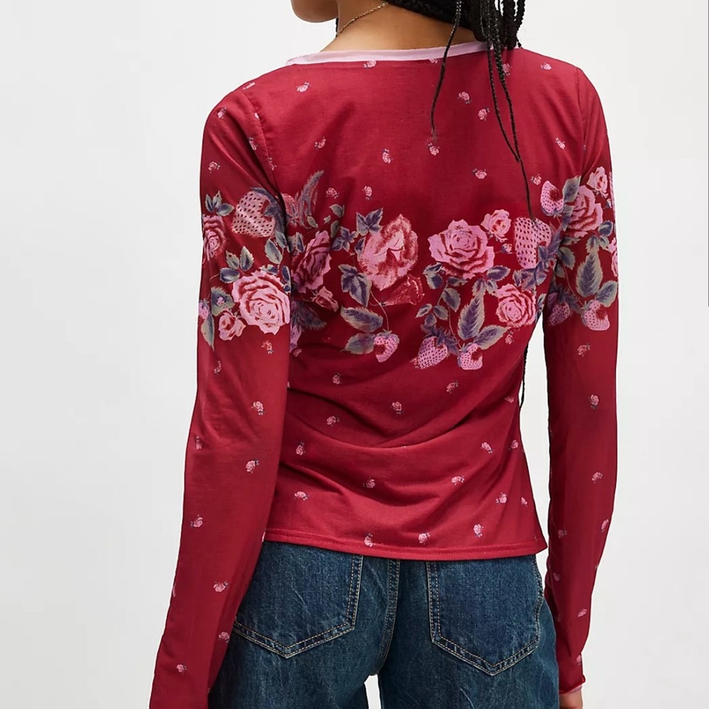 NWT Free People Mesh Cardi Top - Picture 2 of 7